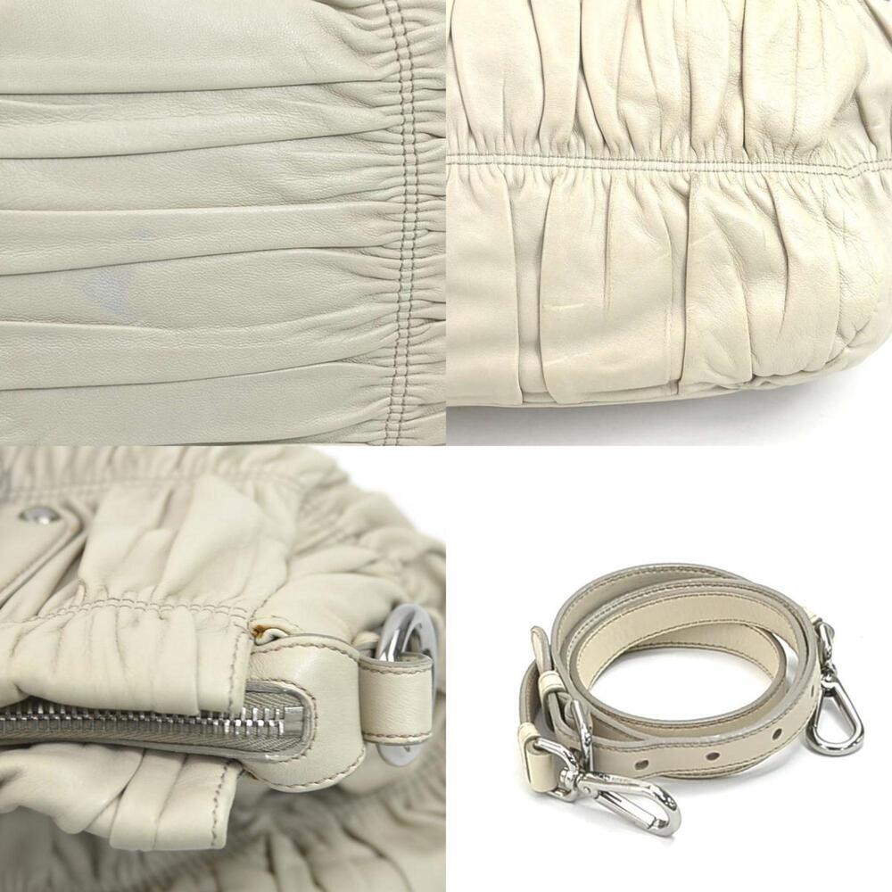 PRADA Cream Leather Shoulder Bag - Picture 4 of 5